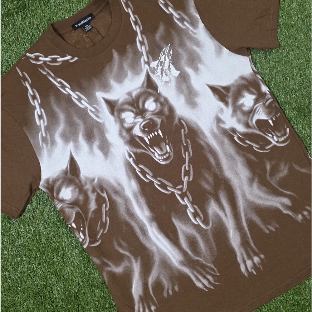 BrandMakers Rebellious Rulers Of The Underworld Graphic Print T-Shirt Sz Large